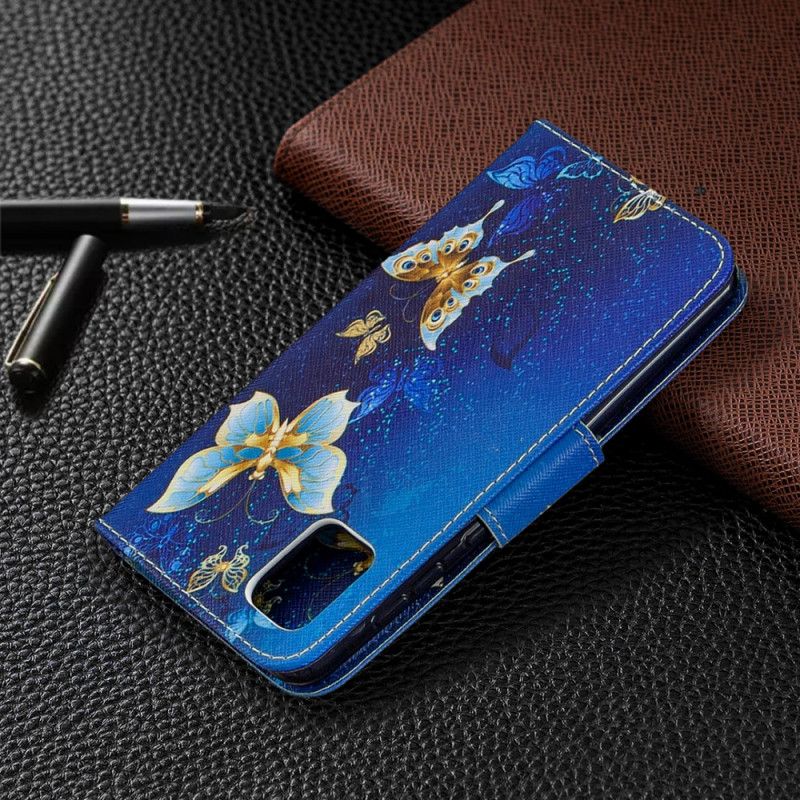 Fodral Samsung Galaxy A31 Mörkblå Kungens Fjärilar