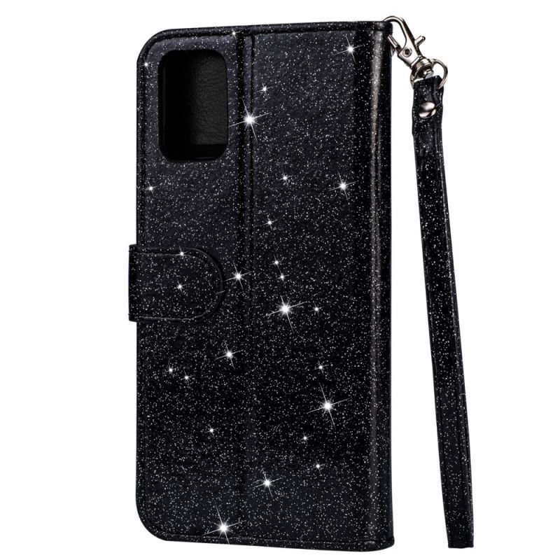 Fodral Samsung Galaxy A31 Svart Glittermyntväska