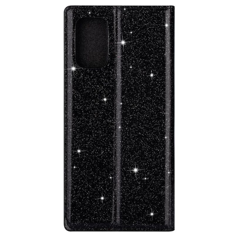 Folio-fodral för Samsung Galaxy A31 Svart Glitterstil