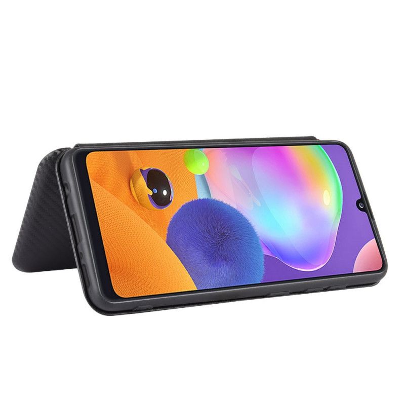 Folio-fodral för Samsung Galaxy A31 Svart Kolfiber