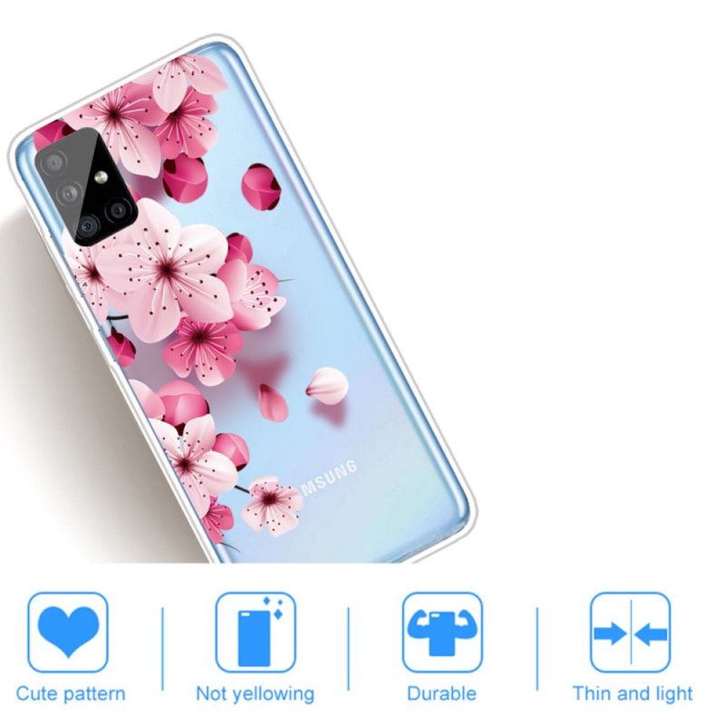 Skal för Samsung Galaxy A31 Små Rosa Blommor