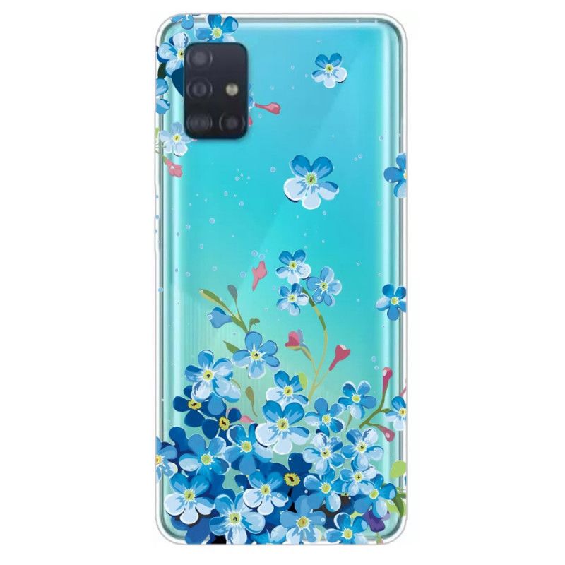 Skal Samsung Galaxy A31 Blå Blommor