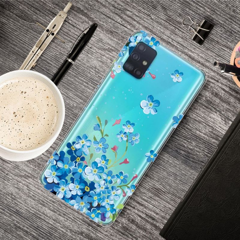 Skal Samsung Galaxy A31 Blå Blommor