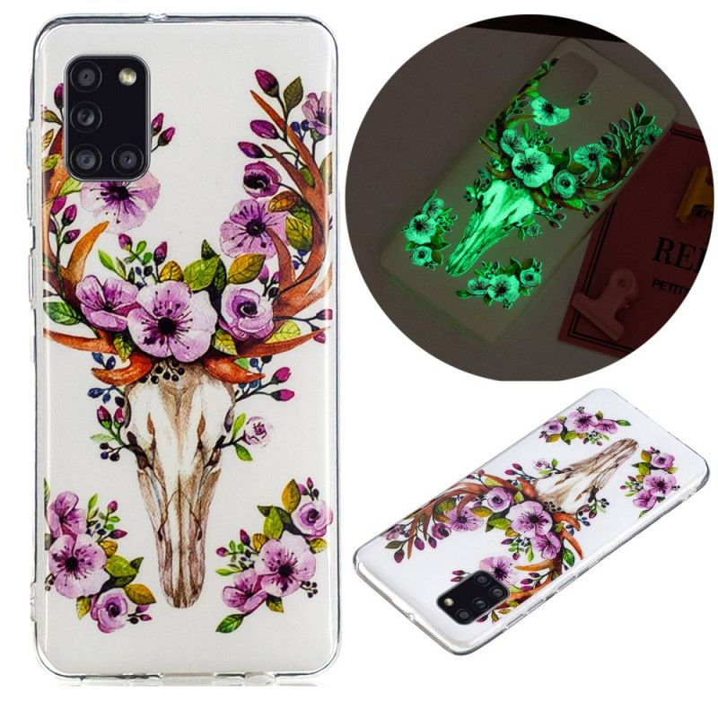 Skal Samsung Galaxy A31 Fluorescerande Blommig Älg