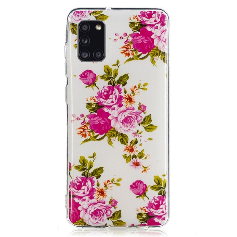 Skal Samsung Galaxy A31 Fluorescerande Frihetsblommor