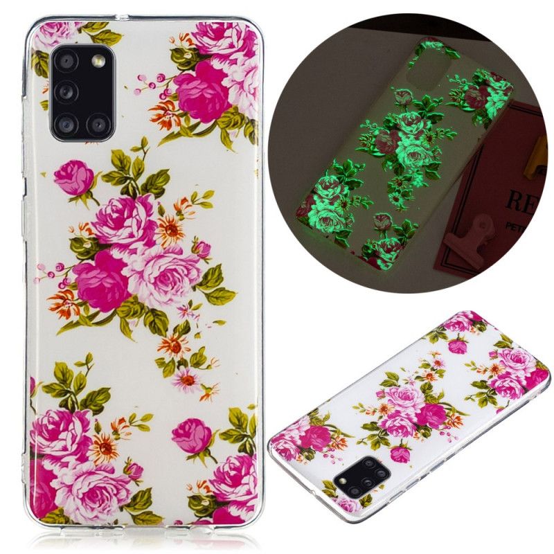 Skal Samsung Galaxy A31 Fluorescerande Frihetsblommor