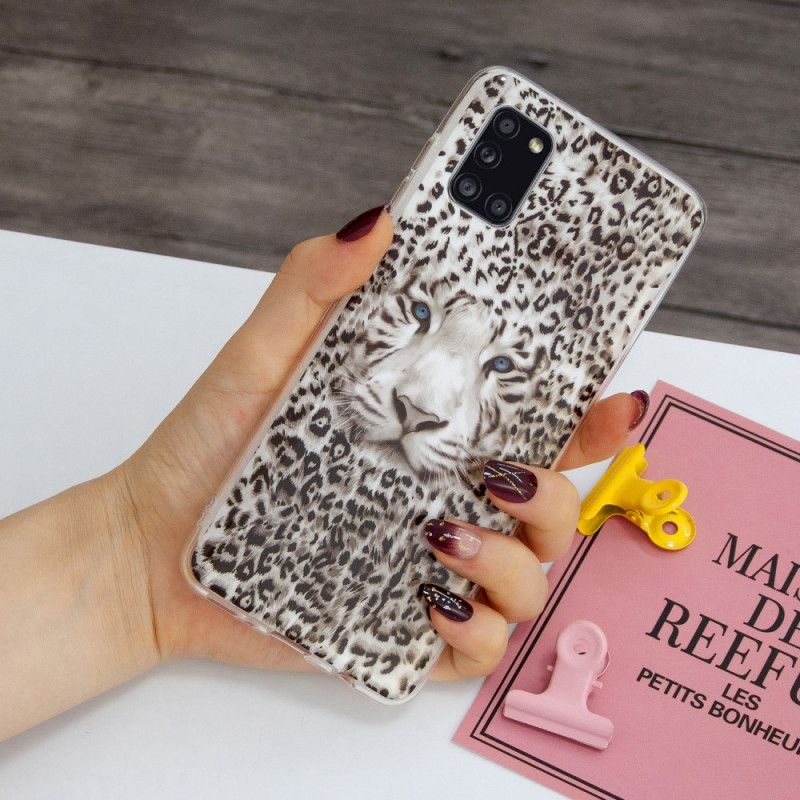 Skal Samsung Galaxy A31 Fluorescerande Leopard