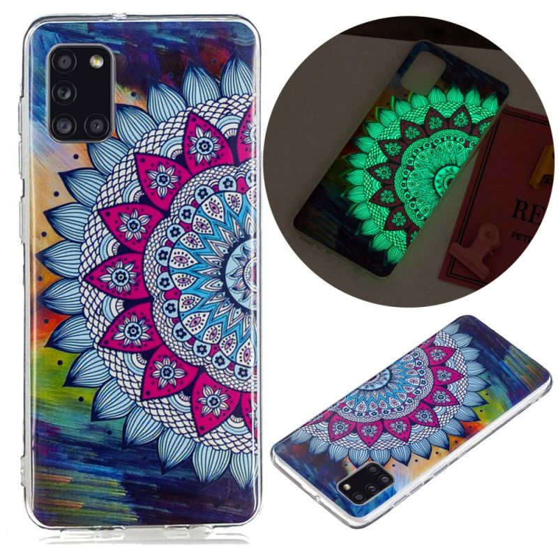 Skal Samsung Galaxy A31 Mobilskal Fluorescerande Mandala