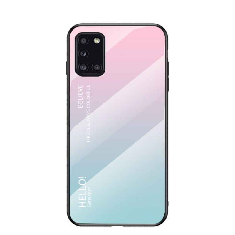 Skal Samsung Galaxy A31 Svart Hej Härdat Glas