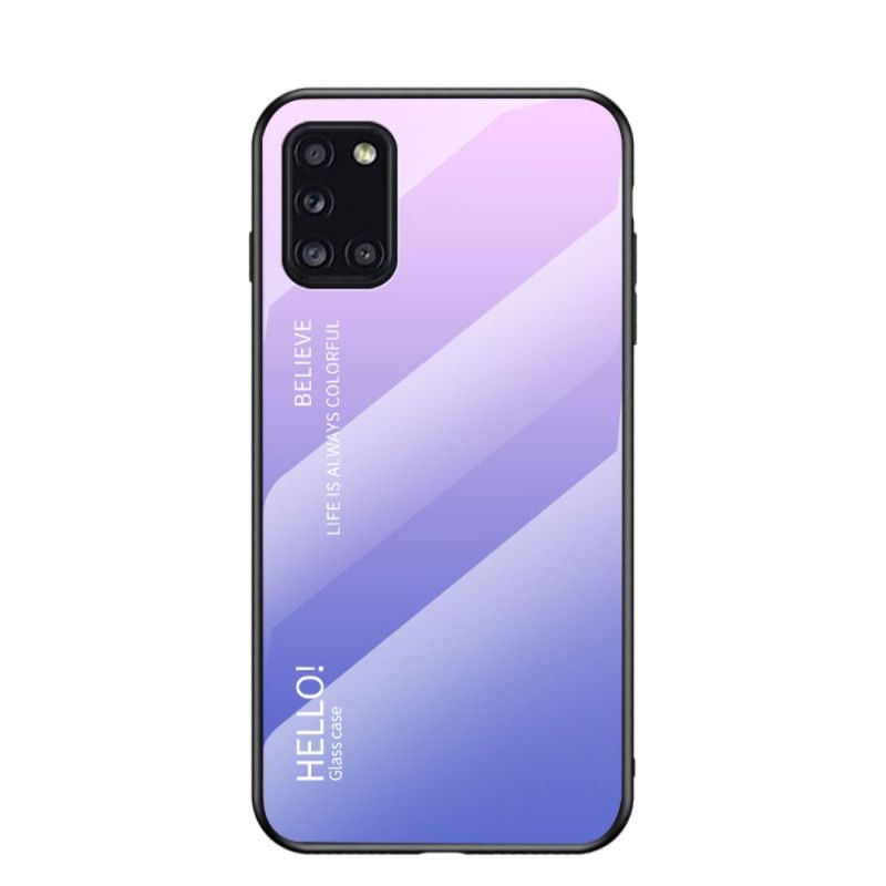 Skal Samsung Galaxy A31 Svart Hej Härdat Glas