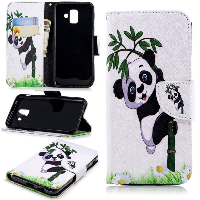 Fodral Samsung Galaxy A6 Panda På Bambu