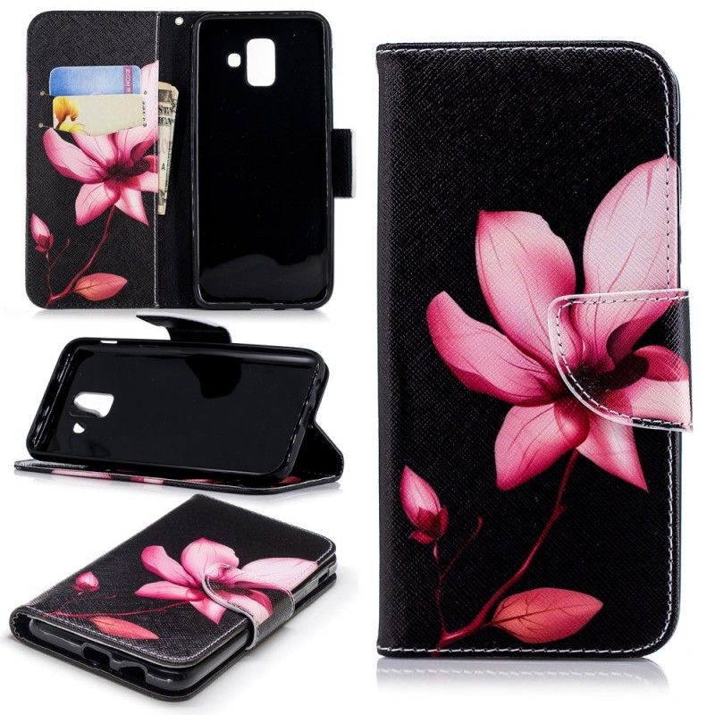 Fodral Samsung Galaxy A6 Rosa Blomma