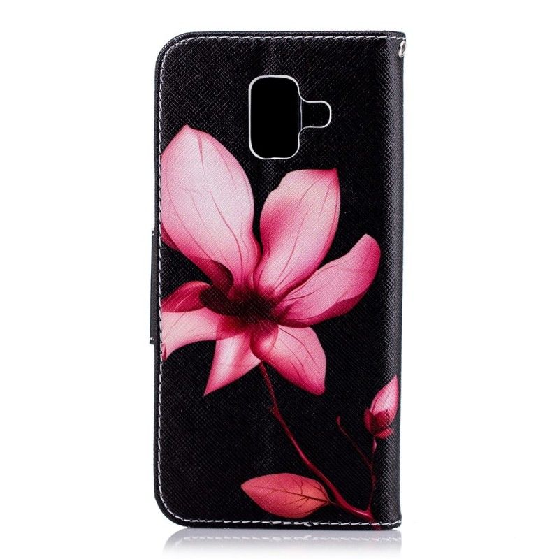 Fodral Samsung Galaxy A6 Rosa Blomma