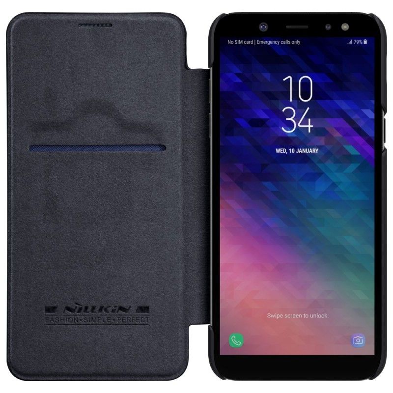 Folio-fodral för Samsung Galaxy A6 Röd Nillkin Qin-Serien