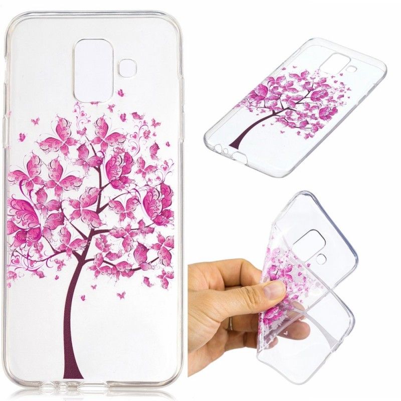 Skal Samsung Galaxy A6 Transparent Fjärilsträd