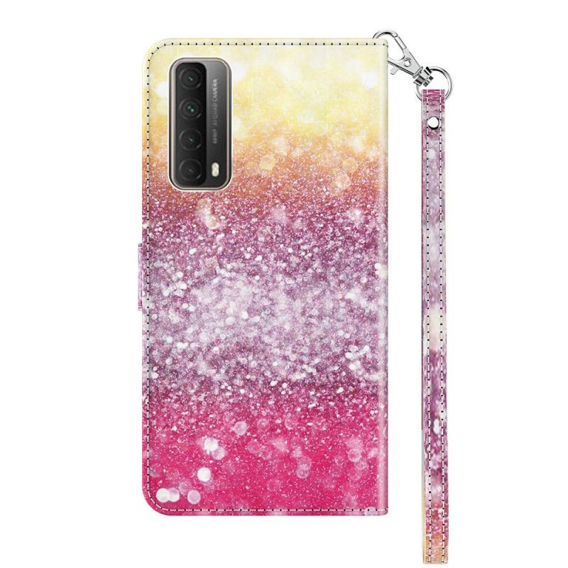 Fodral Huawei P Smart 2021 Magenta Glittergradient