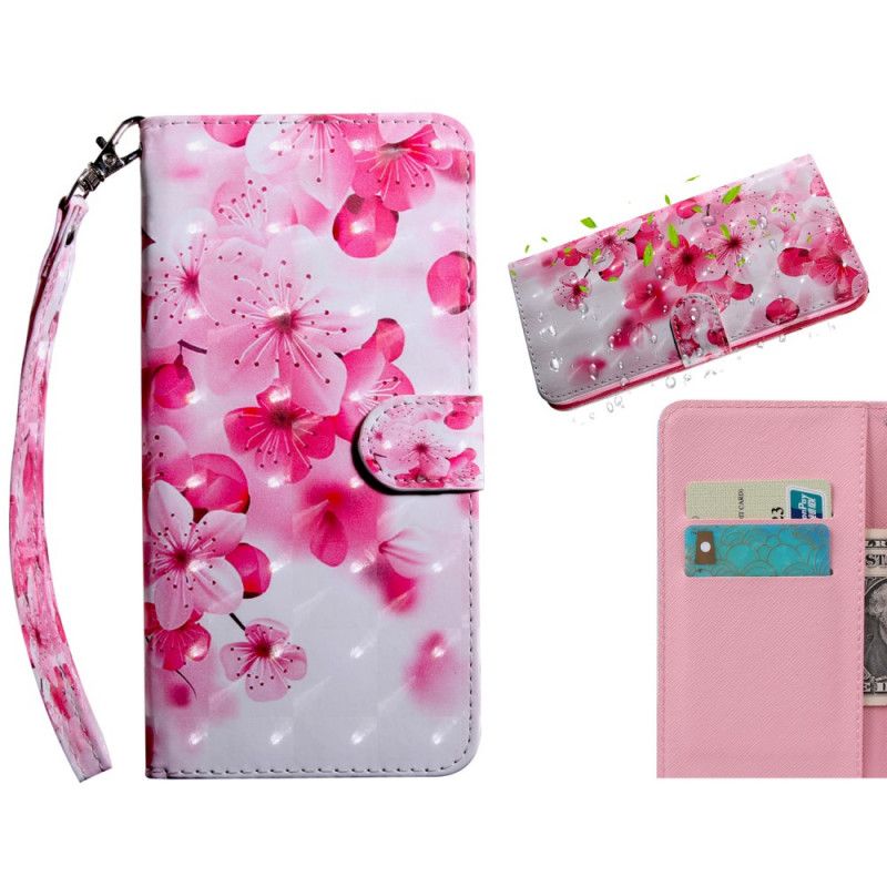 Fodral Huawei P Smart 2021 Magenta Ljusfläckblommor Blommar