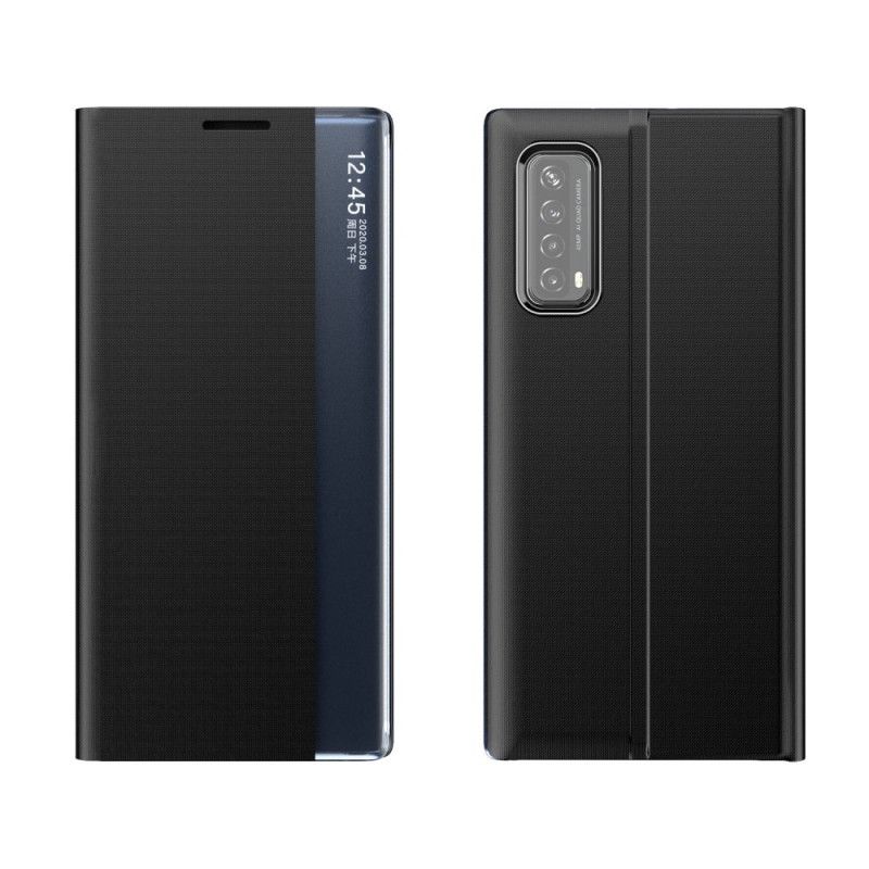 Se Omslag Huawei P Smart 2021 Svart Texturerat Konstläder