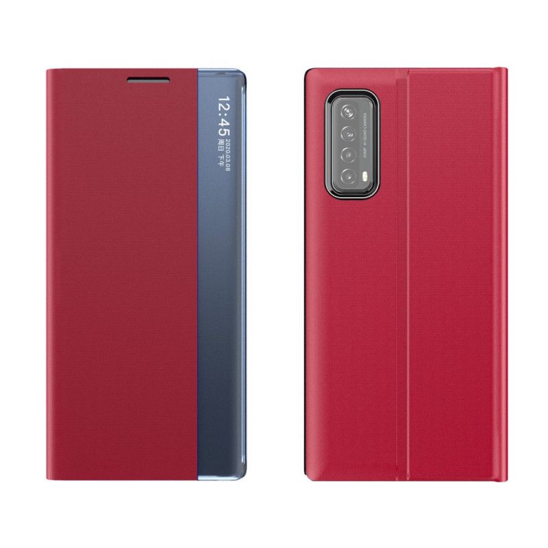 Se Omslag Huawei P Smart 2021 Svart Texturerat Konstläder