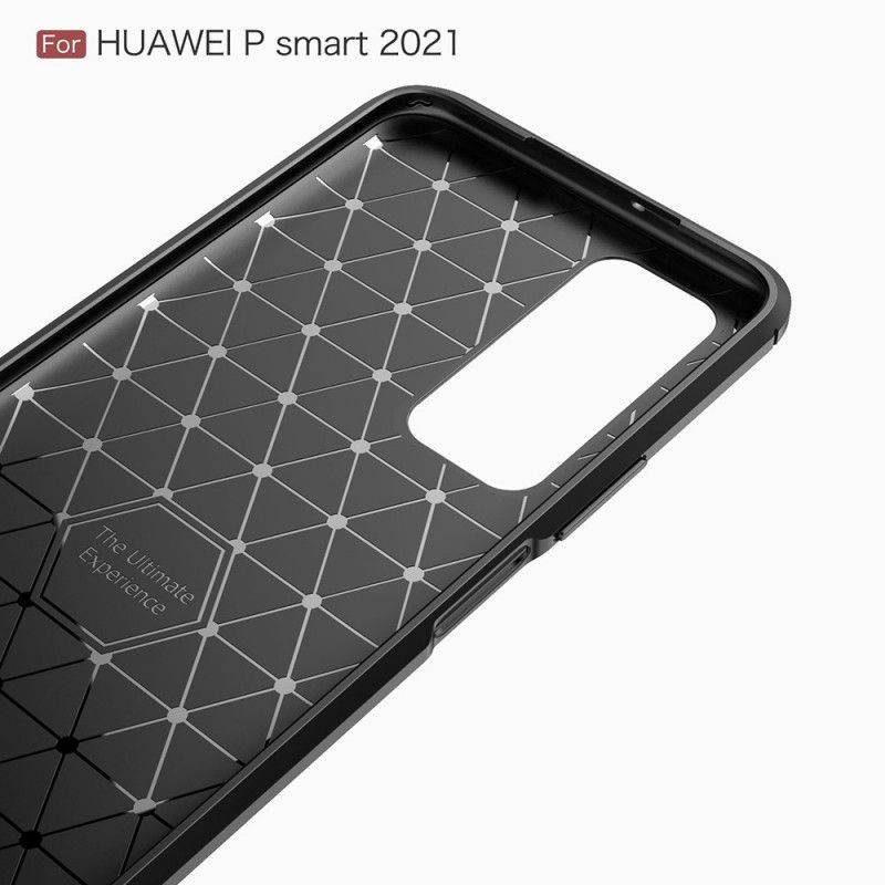 Skal för Huawei P Smart 2021 Svart Borstad Kolfiber