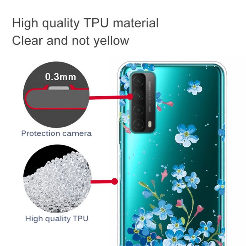 Skal Huawei P Smart 2021 Bukett Med Blå Blommor