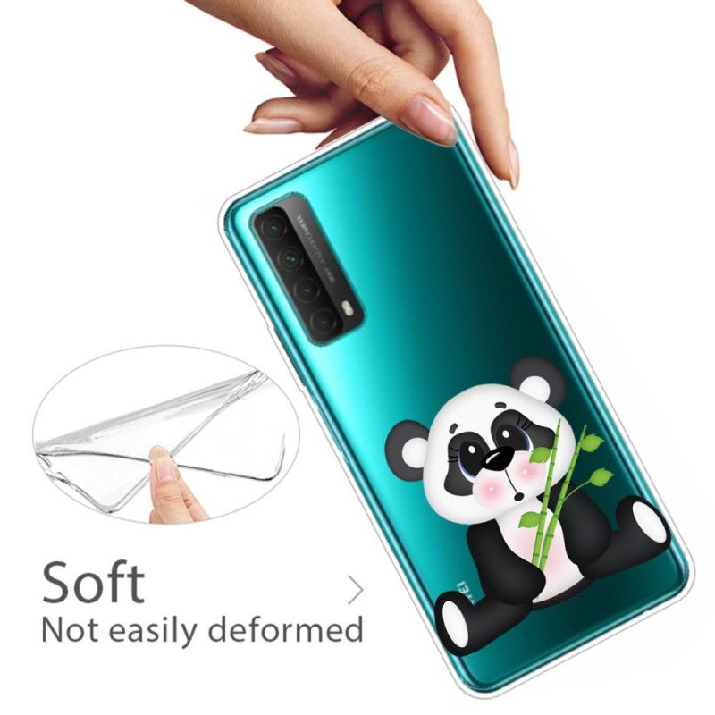 Skal Huawei P Smart 2021 Mobilskal Transparent Ledsen Panda