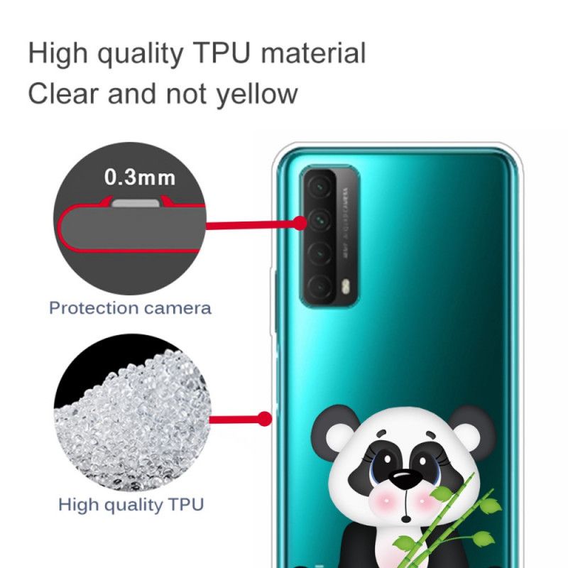 Skal Huawei P Smart 2021 Mobilskal Transparent Ledsen Panda