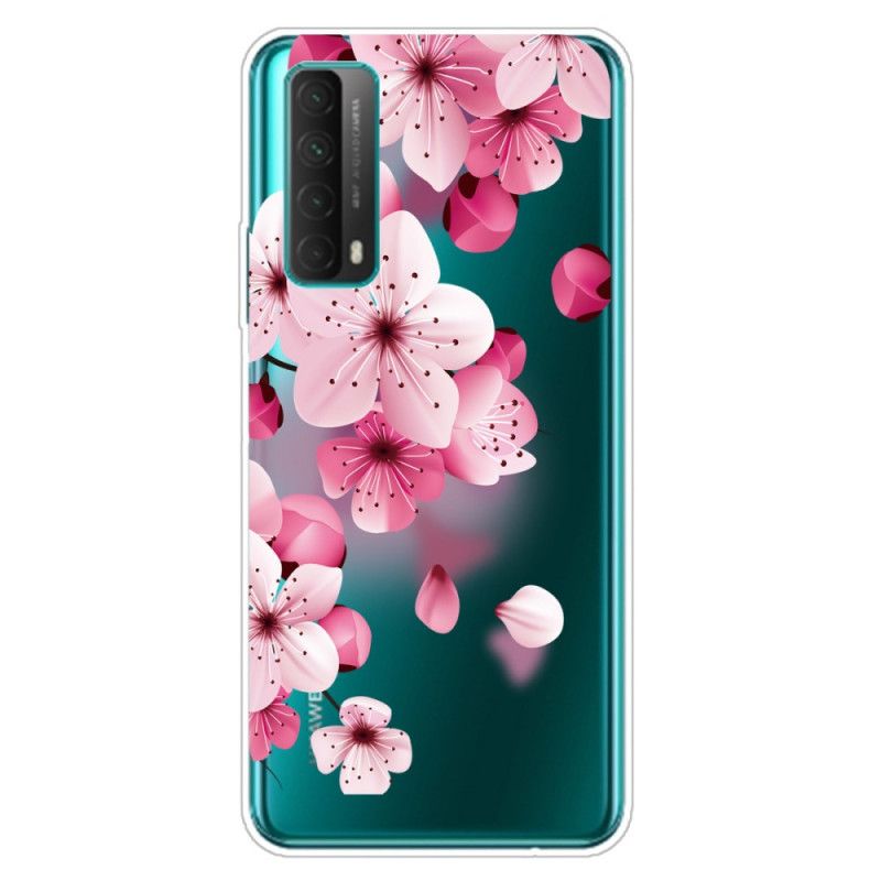 Skal Huawei P Smart 2021 Stora Rosa Blommor