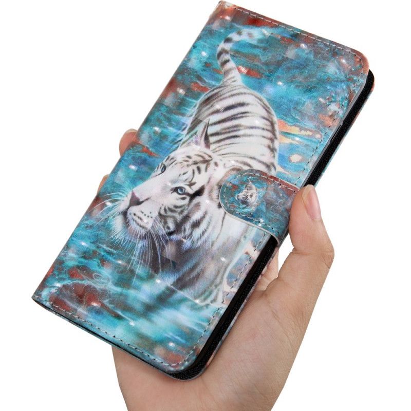 Läderskal Huawei Y6p Tiger I Vattnet