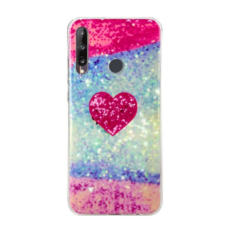 Skal Huawei Y6p Lila Glitterhjärta