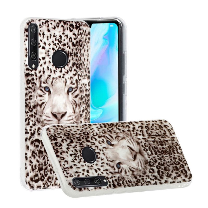 Skal Huawei Y6p Mobilskal Fluorescerande Leopard