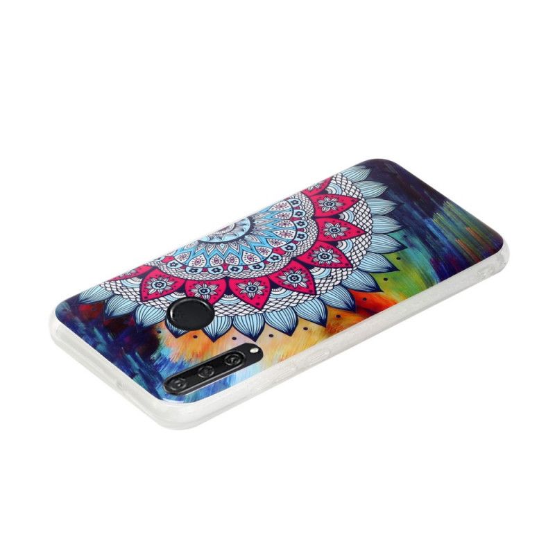 Skal Huawei Y6p Mobilskal Fluorescerande Mandala