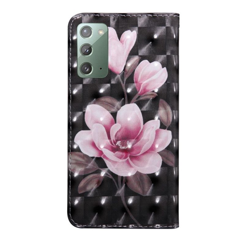 Läderskal Samsung Galaxy Note 20 Blommor Blommar