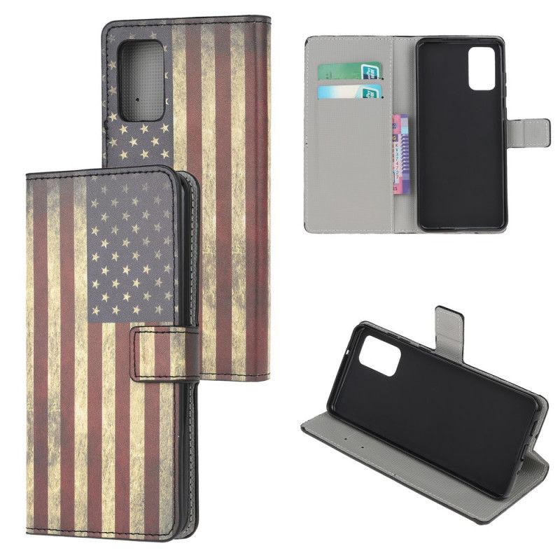 Läderskal Samsung Galaxy Note 20 Usa Flagga