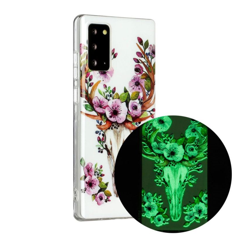 Skal Samsung Galaxy Note 20 Fluorescerande Blommande Älg