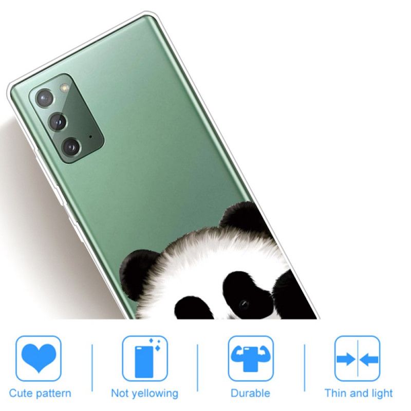 Skal Samsung Galaxy Note 20 Mobilskal Transparent Panda