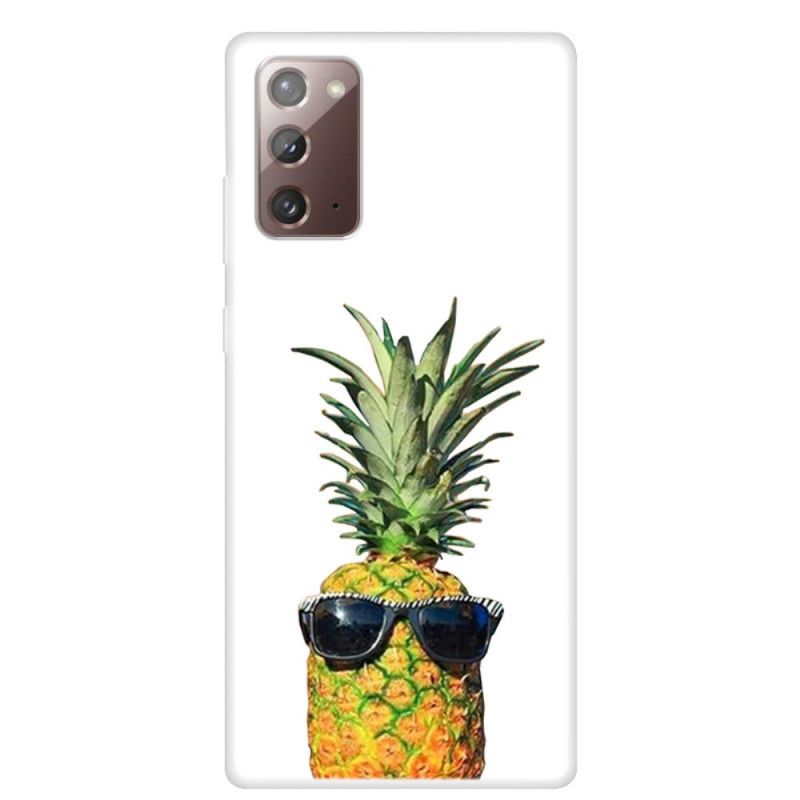 Skal Samsung Galaxy Note 20 Transparent Ananas Med Glasögon