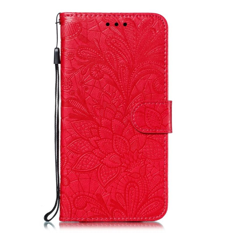 Fodral Huawei P Smart Z Rose Gold Tribal Thong Blommor