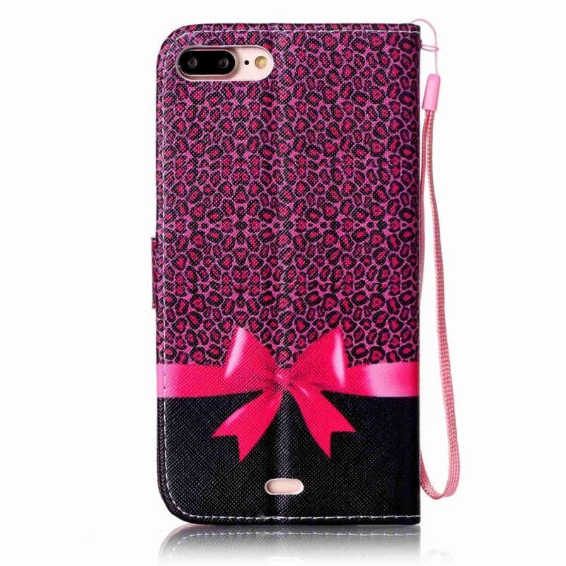 Skyddsfodral iPhone 7 Plus / 8 Plus Leopardrosa Rosett