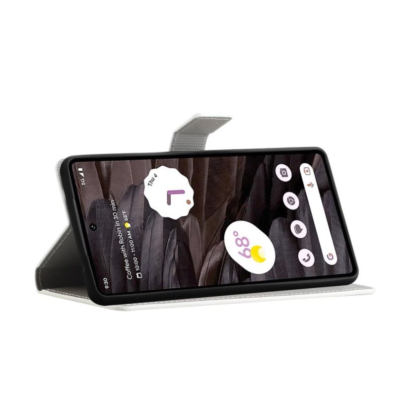 Fodral Google Pixel 8a Fjärilar På Vit Bakgrund