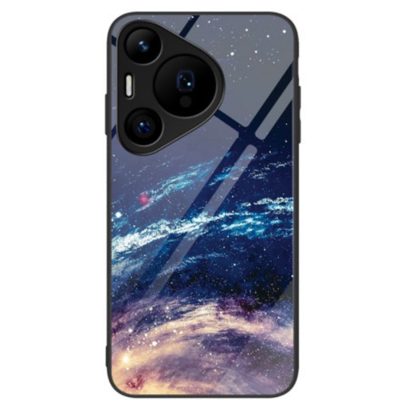 Skal Huawei Pura 70 Pro Telefonfodral Milky Way Härdat Glas