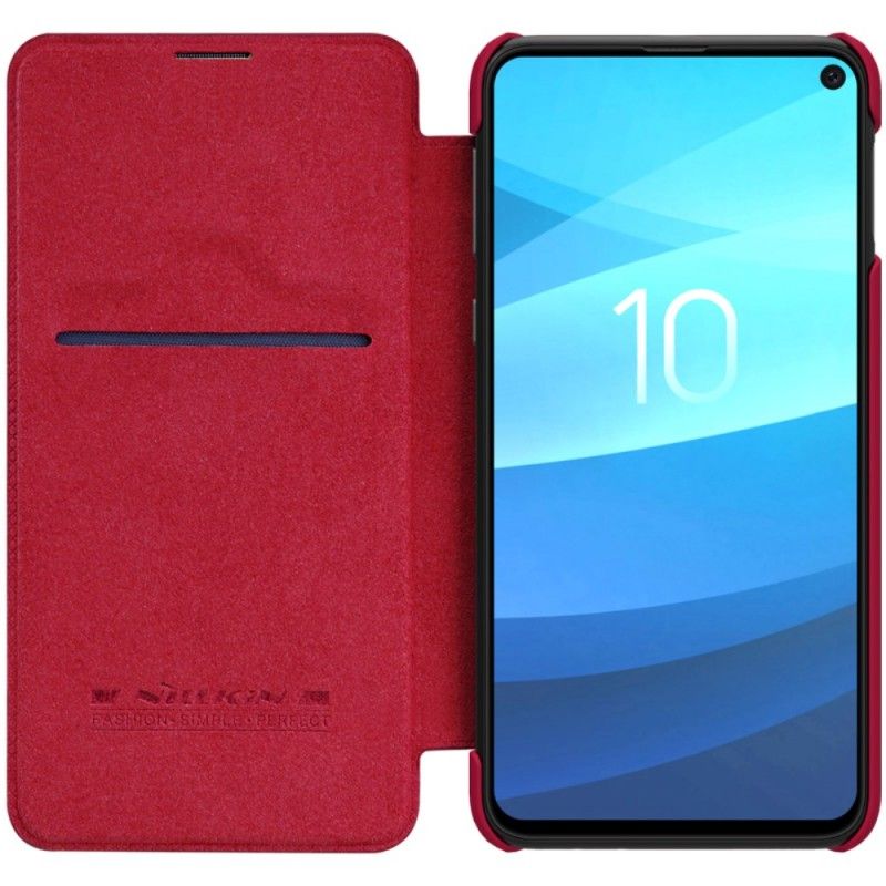 Folio-fodral Samsung Galaxy S10e Vit Nillkin Qin-Serien