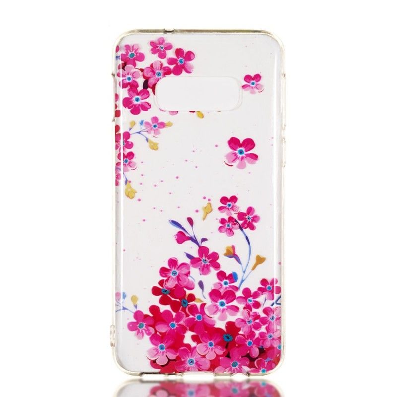 Skal Samsung Galaxy S10e Gula Och Magenta Blommor