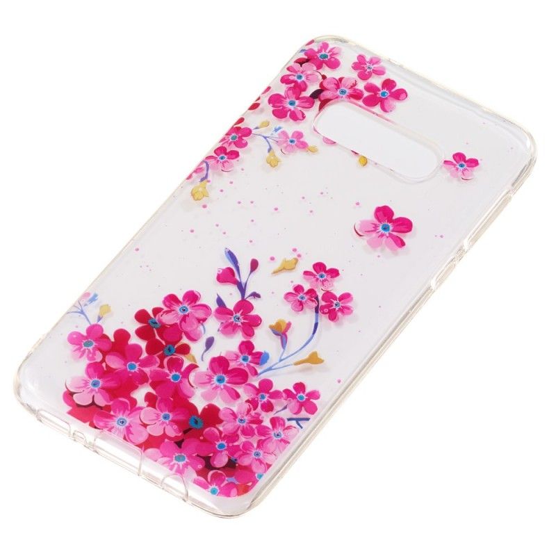 Skal Samsung Galaxy S10e Gula Och Magenta Blommor