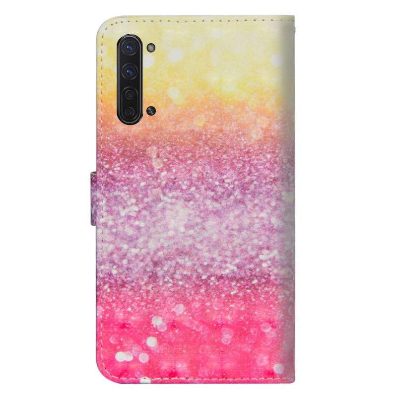 Läderskal Oppo Find X2 Lite Magenta Glitter