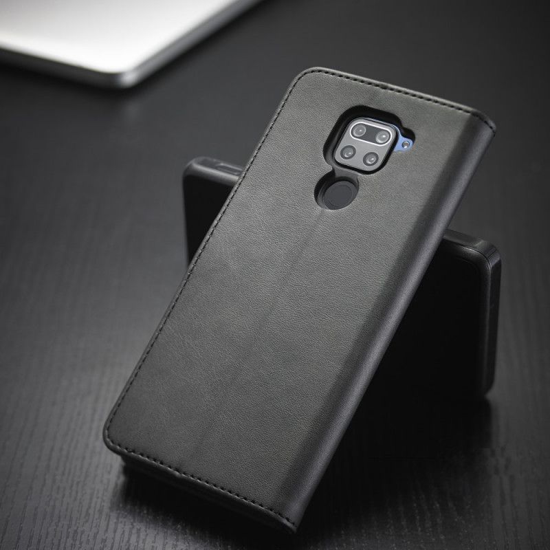 Fodral för Xiaomi Redmi Note 9 Svart Lc.Imeeke Lädereffekt