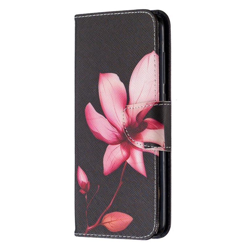 Läderskal Xiaomi Redmi Note 9 Rosa Blomma