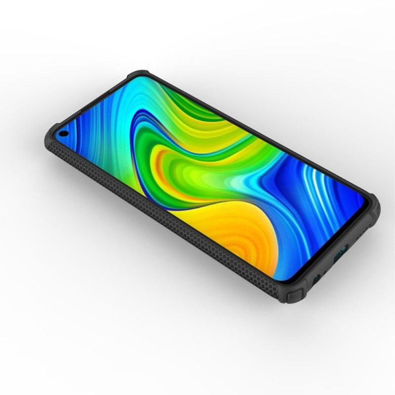 Skal för Xiaomi Redmi Note 9 Svart Krigare Med Ring