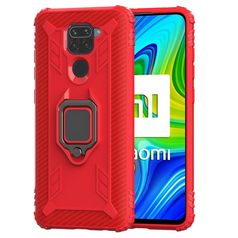 Skal Xiaomi Redmi Note 9 Svart Ring Och Kolfiber