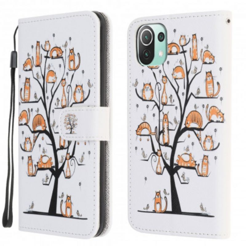 Fodral Xiaomi Mi 11 Lite 5g Ne / Mi 11 Lite 4g / 5g Funky Cats Strappy